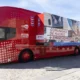 Autobús rojo de la Comunidad de Madrid para asesorara a emprendedores