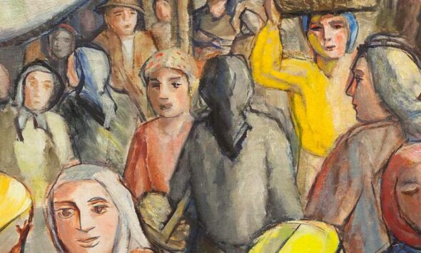 Pintura de personas 3n mercado. Wilfredo Lam Casa de América