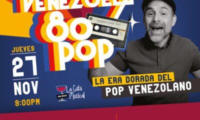 Cartel de la presentación en Madrid de Cesar Muñoz sobre le pop venezolano de los 80