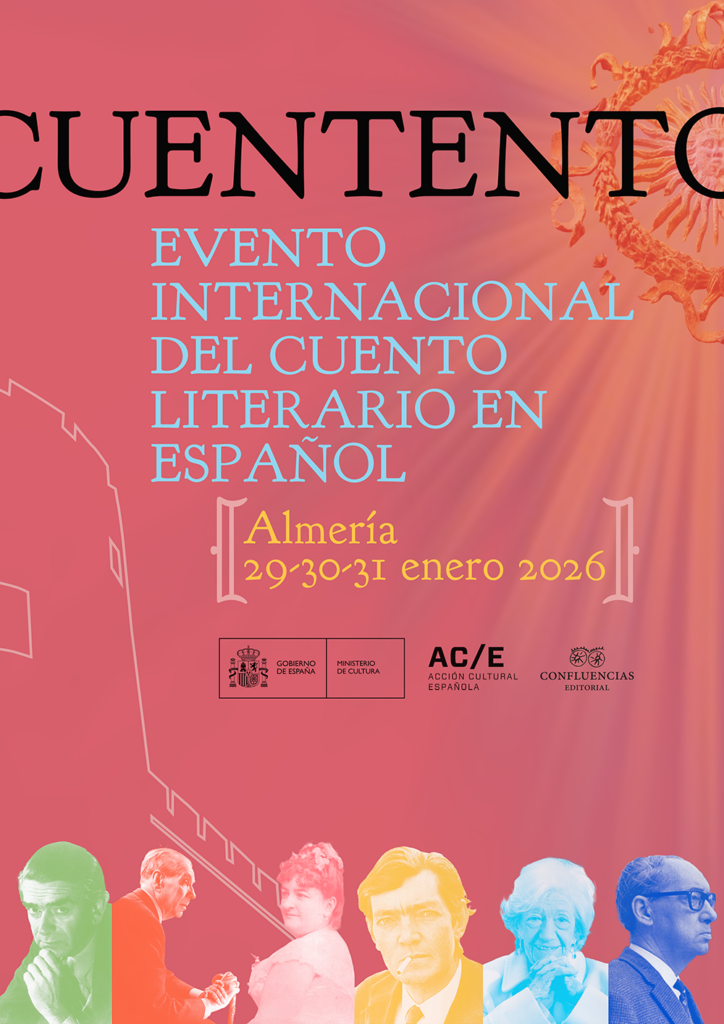 Cartel del evento de cuento en español en Almería
